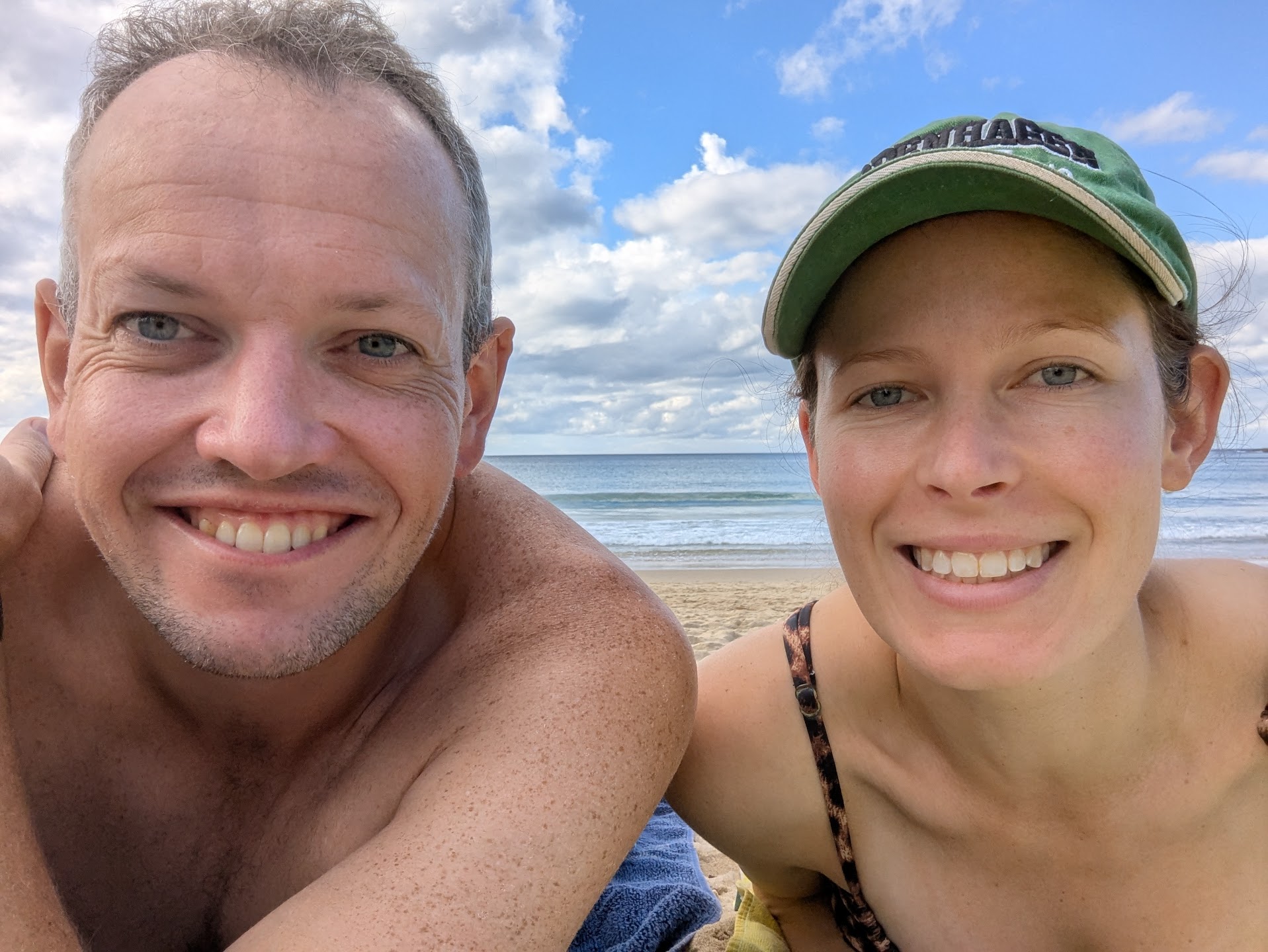 Brett and Kat Relaxing at Tathra Beach